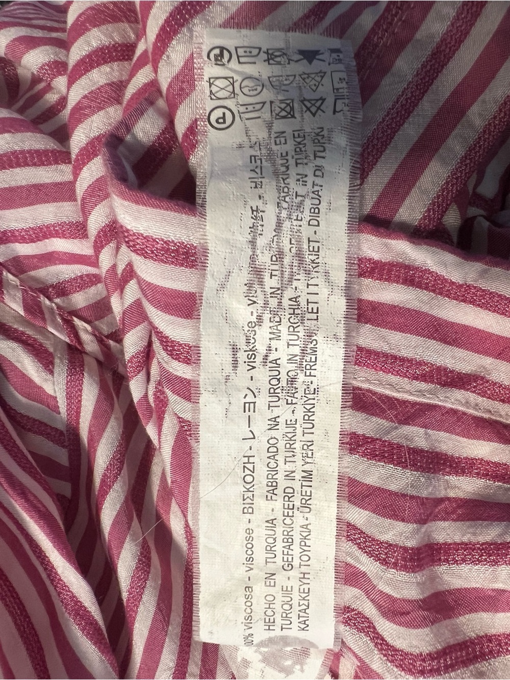 Zara Red and White Striped Button-Down Blouse - Picture 5 of 6
